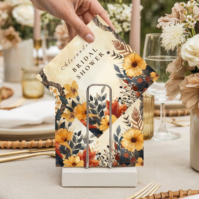 Servilleta De Papel Rustic Autumn Meadow Bridal Shower (Subido por el creador)