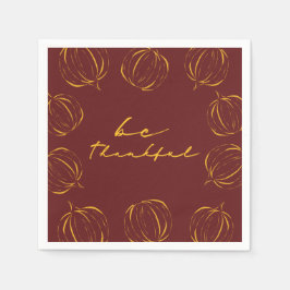 Servilleta De Papel Rustic Be Thankkin Frame Acción de Gracias