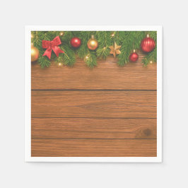 Servilleta De Papel Rustic Christmas Paper Napkins – Festive Holiday