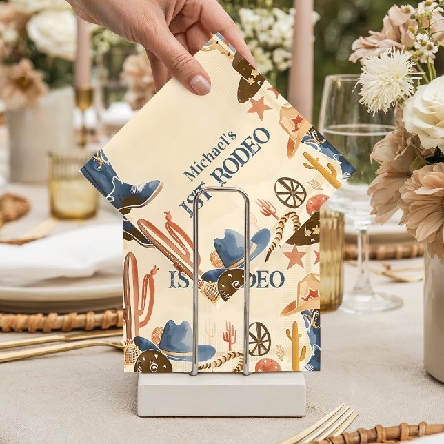 Servilleta De Papel Rustic Cowboy Boots 1st Birthday (Subido por el creador)