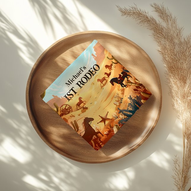 Servilleta De Papel Rustic Cowboy Rodeo 1st Birthday Celebration (Subido por el creador)