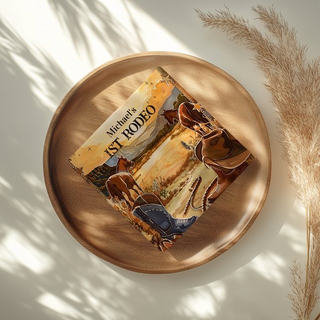 Servilleta De Papel Rustic Cowboy Rodeo 1st Birthday Theme (Subido por el creador)