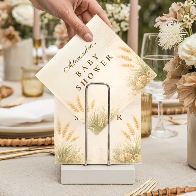 Servilleta De Papel Rustic Farm Meadow Baby Shower (Subido por el creador)
