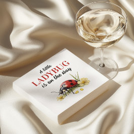 Servilleta De Papel Rustic Garden Daisy Little Ladybug Baby Shower