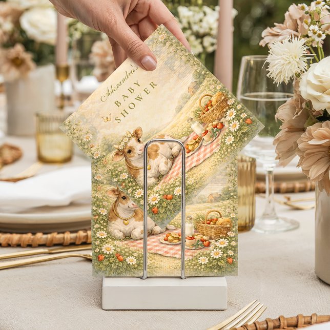 Servilleta De Papel Rustic Highland Cow Baby Shower (Subido por el creador)