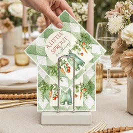 Servilleta De Papel Rustic Locally Grown Neutral Sprout Baby Shower