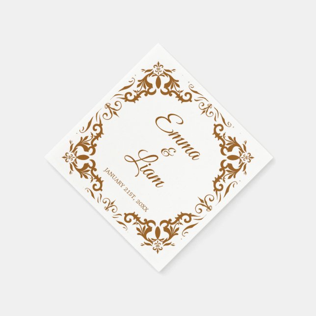 Servilleta De Papel Rustic Mexican Wedding Napkins (Borde)