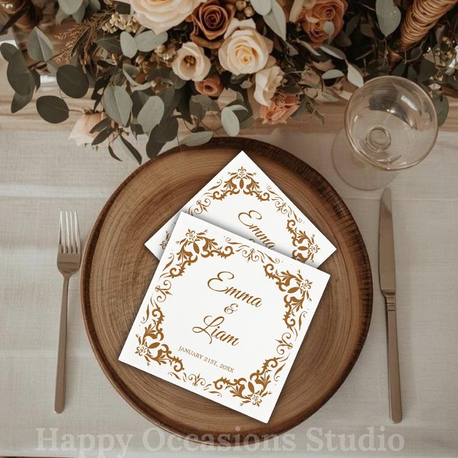 Servilleta De Papel Rustic Mexican Wedding Napkins (Subido por el creador)