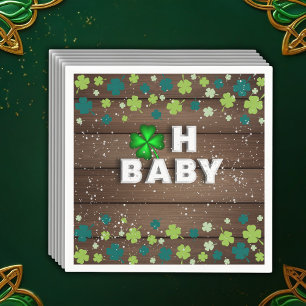 Servilleta De Papel Rustic Oh Baby St. Patrick's Day Baby Shower