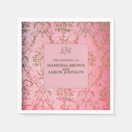 Servilleta De Papel RUSTIC PINK - Cocktail Napkin Boda