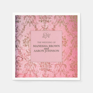 Servilleta De Papel RUSTIC PINK - Cocktail Napkin Boda