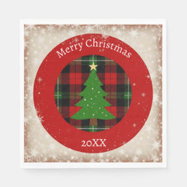 Servilleta De Papel Rustic Plaid Snowflake 