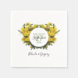 Servilleta De Papel Rustic Wattle Acacia Boda