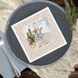 Servilleta De Papel Rustic Western Elephant Cowboy Boy Baby Shower