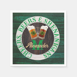 Servilleta De Papel Rustic Wood Cheers Beers Shenanigans