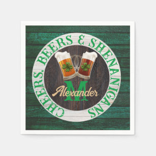 Servilleta De Papel Rustic Wood Cheers Beers Shenanigans