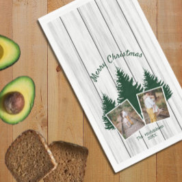 Servilleta De Papel Rustic Woodland Christmas Photo