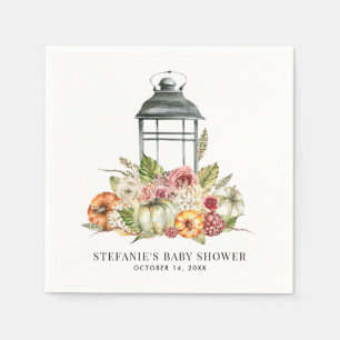 Servilleta De Papel Rústica acuarela otoño cosecha linterna Baby Showe