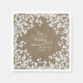 Servilleta De Papel Rústica bienvenida de picnic campestre, aliento de