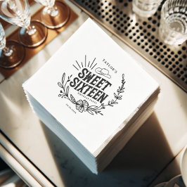 Servilleta De Papel Rústica Cowgirl Floral Sweet Dieciséis cumpleaños