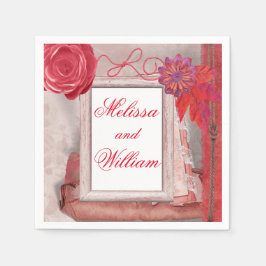 Servilleta De Papel Rústica de la Bonito Roja