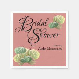 Servilleta De Papel Rústica ducha de novia caída Aspen deja Naranja