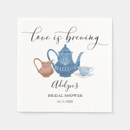 Servilleta De Papel Rústica ducha de té de novia