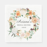 Rústica ducha nupcial floral otoñal Gracias