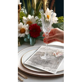 Servilleta De Papel Rústica Madera Burlap Lace Floral Barn Wedn Ducha
