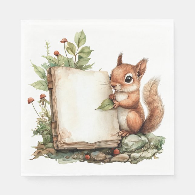 Servilleta De Papel Rústica servilletas Baby Shower otoño de la servil (Anverso)