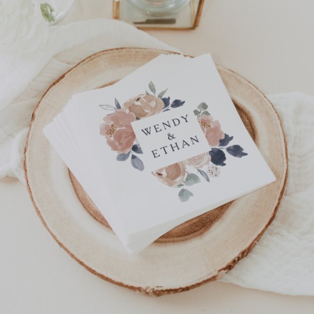 Servilleta De Papel Rústica simple Boda floral (Subido por el creador)