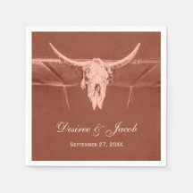 Rústica Terracota Western Cow Skull