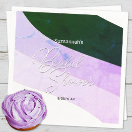 Servilleta De Papel Rústica Violeta Verde Sombra Flujos Horizontales