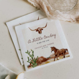 Servilleta De Papel Rústico Baby Shower de Cowboy Occidental