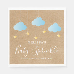 Servilleta De Papel Rústico Brillo Sprinkle Baby Niño Sprinkle / Ducha