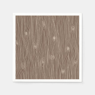 Servilleta De Papel Rústico caprichoso Grano de madera Bosque forestal