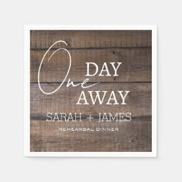 Servilleta De Papel Rústico establo de roble a un día de la cena de en