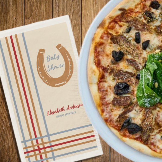 Servilleta De Papel Rústico herradura occidental Baby Shower Napkins (Subido por el creador)