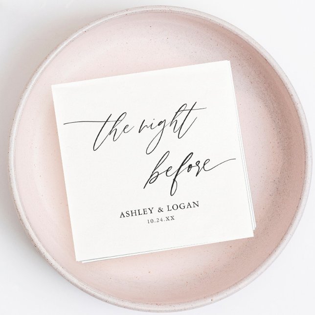 Servilleta De Papel Rústico La Noche Antes De La Cena Del Ensayo (Subido por el creador)