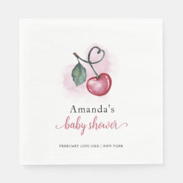 Servilleta De Papel Rústico novio de cerezo en Baby Shower