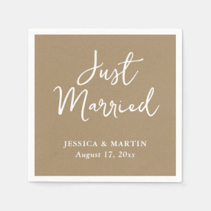 Servilleta De Papel Rústico País Kraft Papel Boda Napkins