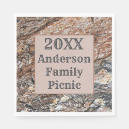 Servilleta De Papel Rústico pic. familiar de Reunión Anual de Barras d