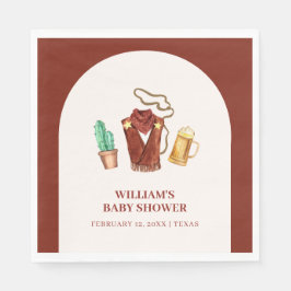 Servilleta De Papel Rústico Rodeo Cactus Beer Arch Baby Shower