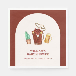 Servilleta De Papel Rústico Rodeo Cactus Beer Arch Baby Shower