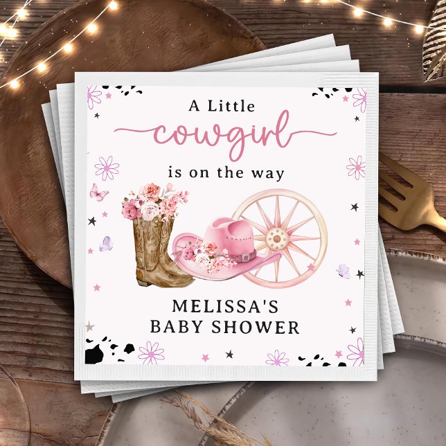 Servilleta De Papel Rústico West Little Cowboy Baby Shower Napkins (Subido por el creador)