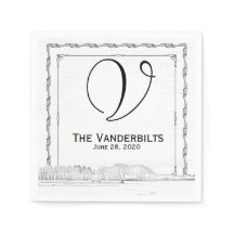 Rústico Winter Wonderland Boda Napkins