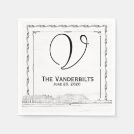 Servilleta De Papel Rústico Winter Wonderland Boda Napkins