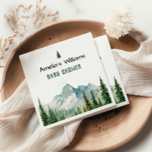 Rústico Woodland Baby Shower Napkins