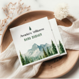 Servilleta De Papel Rústico Woodland Baby Shower Napkins