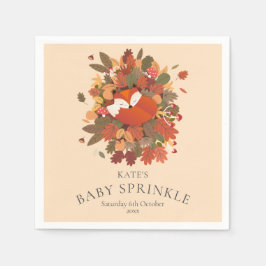 Servilleta De Papel Rústico Woodland Fox Cub Baby Sprinkle / Shower